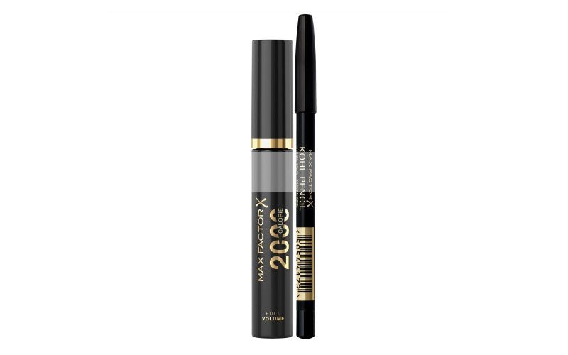 Max Factor 2000 Calorie Mascara Volumizzante 9ml + Matita Kajal Nera – Kit Occhi