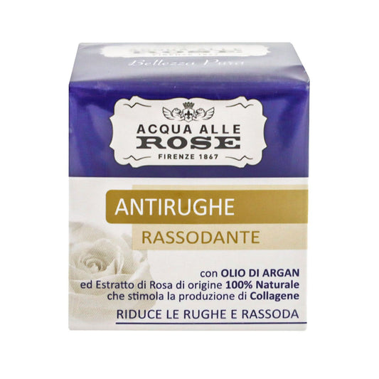 Acque alle Rose Antirughe Rassodante con Olio d'Argan ed Estratto di Rosa – Crema Viso Anti - Età - 100ml Profumeria