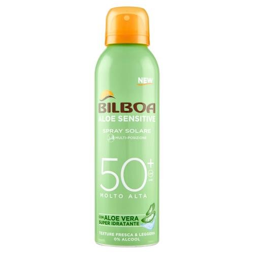 Bilboa Aloe BOV SPF50+ 150ml – Spray Solare Protezione Alta Idratante - 100ml Profumeria