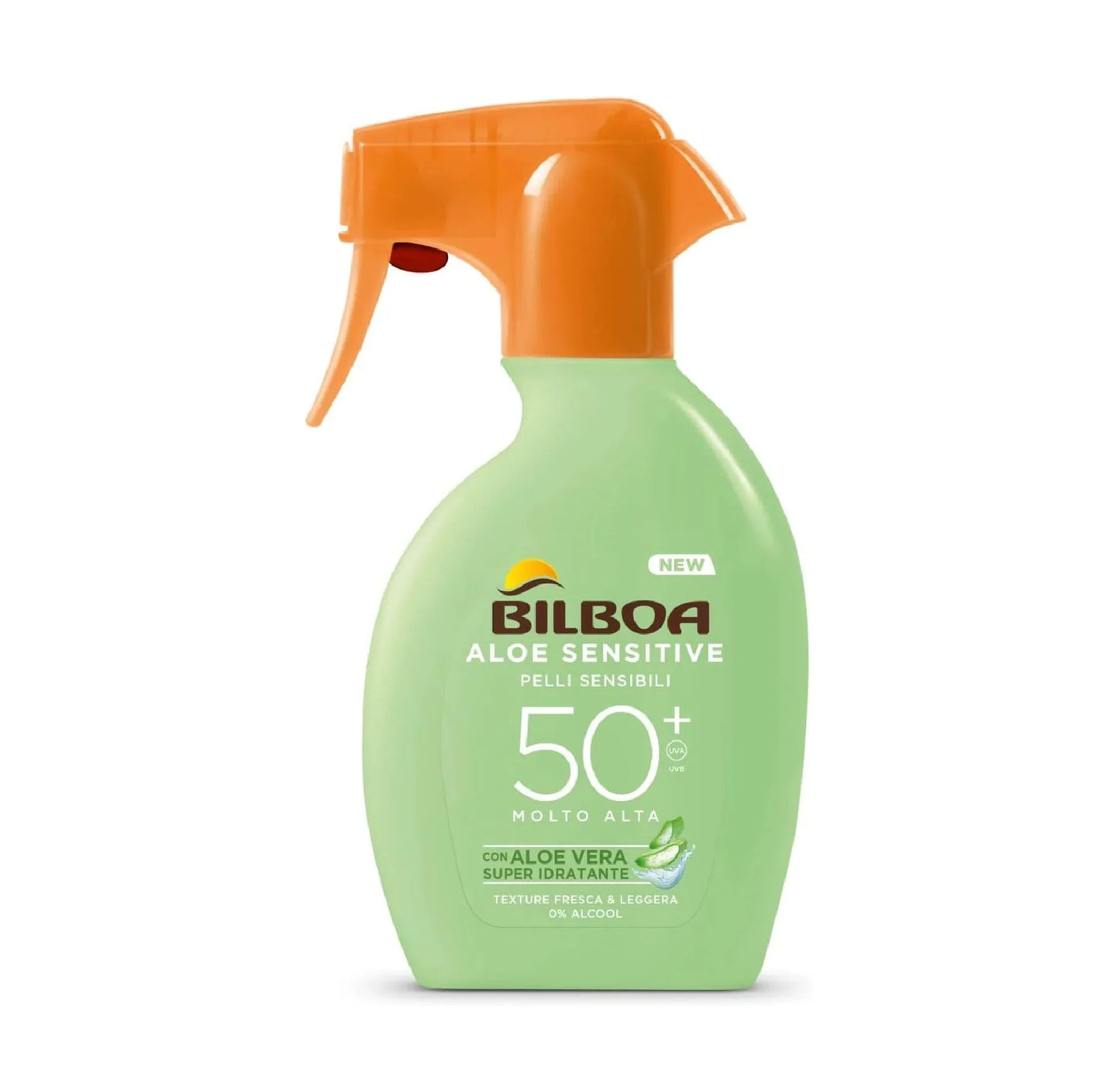 Bilboa Aloe Trigger Solare 250ml – Spray Solare Protezione Alta Aloe Vera SPF30 SPF50+ - 100ml Profumeria
