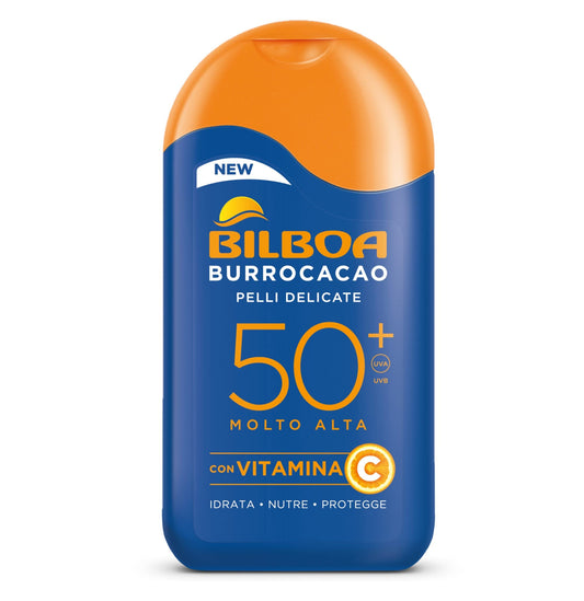 Bilboa Burrocacao Latte Solare 200ml – Solare Idratante Nutriente SPF30 SPF50+ Profumo Cacao - 100ml Profumeria
