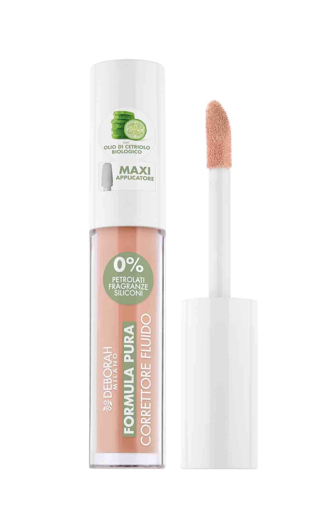 Deborah Formula Pura Correttore Fluido – Correttore Liquido Formula Naturale - 100ml Profumeria