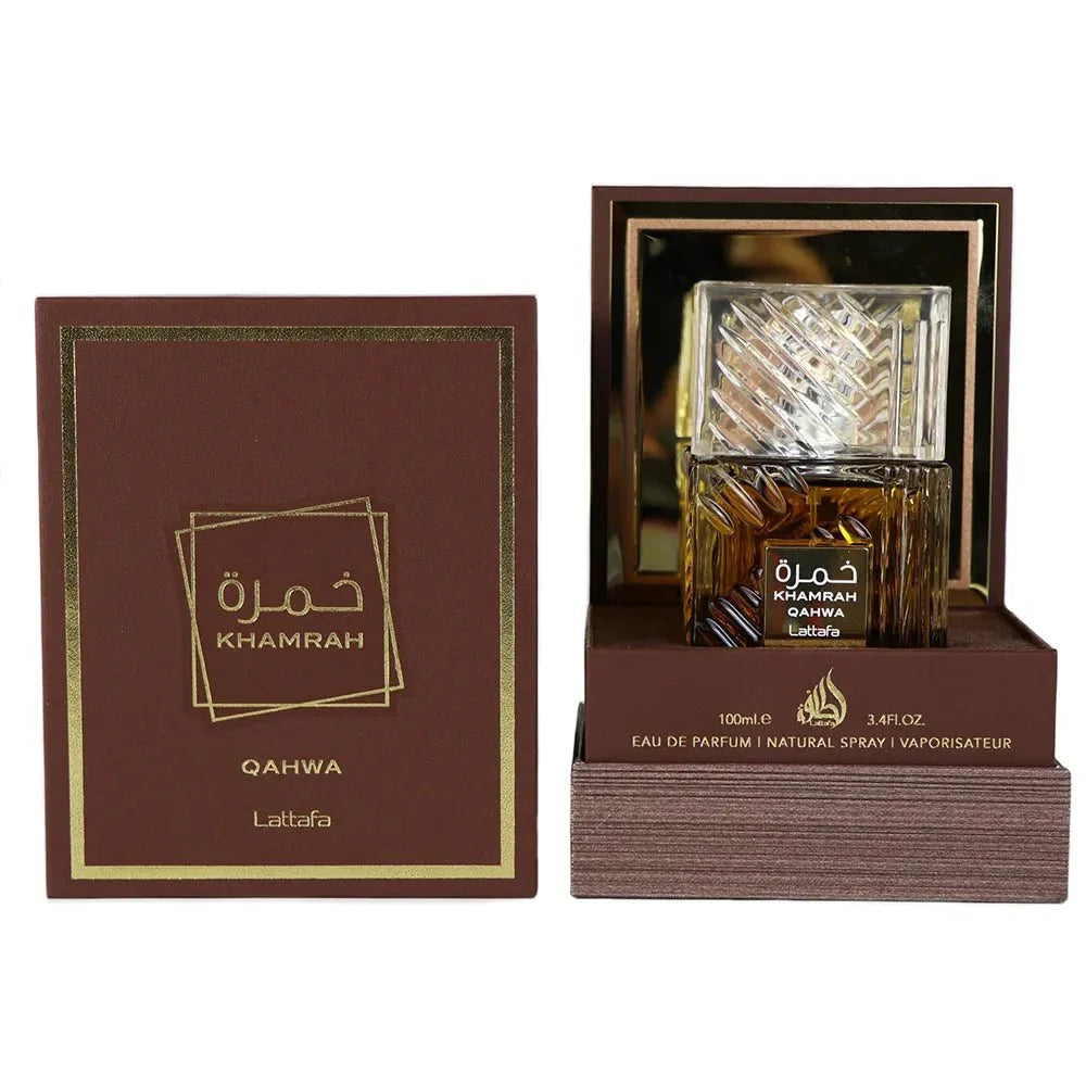 Lattafa Khamrah Qahwa Eau de Parfum 100 ml – Profumo Unisex Orientale Gourmand - 100ml Profumeria