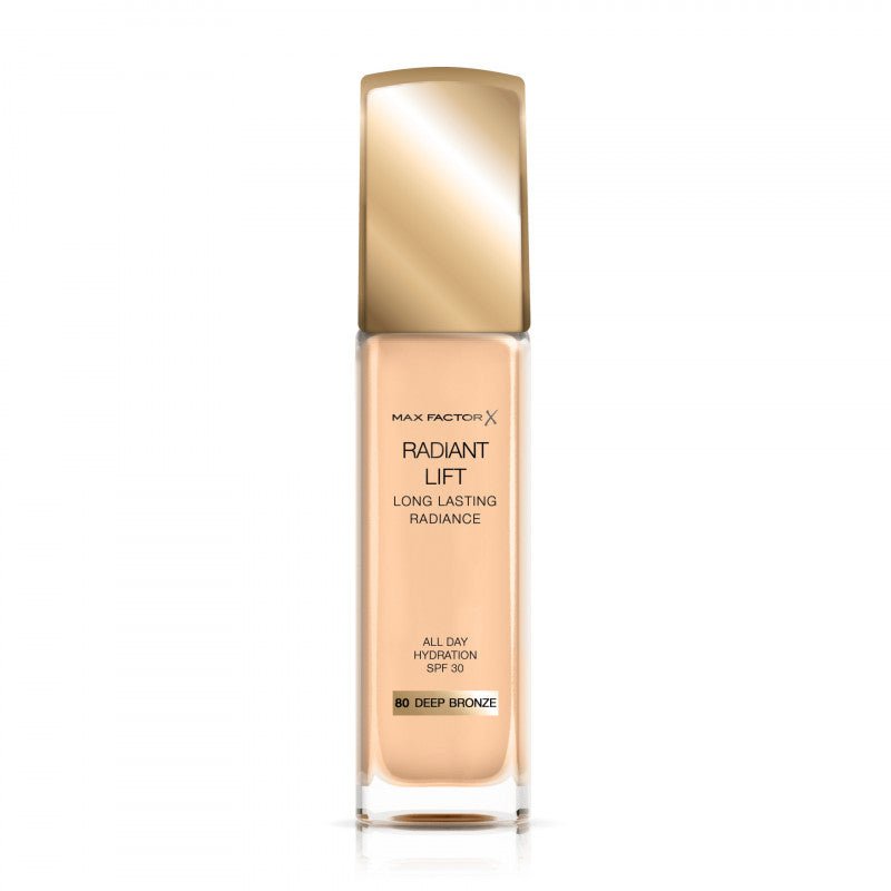 Max Factor Radiant Lift Long Lasting Radiance SPF30 30 ml – Fondotinta Lunga Durata Effetto Lifting - 100ml Profumeria